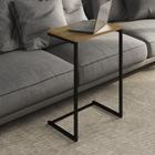 Mesa Lateral De Apoio de Sofá Charmme Ferro Preto 70cm Industrial Elegante - Imperio Roma