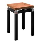 Mesa Lateral Malva Preto Tampo Madeira BP De 41 x 41 cm Artefamol