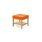 Mesa Lateral Multiuso ML-01 c/ 1 Gaveta Madeira Laca Laranja