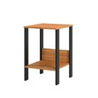 Mesa Lateral Quadrada Anah Freijó e Preta