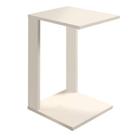 Mesa Lateral Tampo Duplo Apoio em Madeira Linda Off White - Colomi