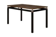Mesa Malva 136X80cm Preto Fosco/Tampo Nature - Artefamol