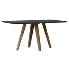 Mesa Mariah 160x90cm - Amêndoa/Preto