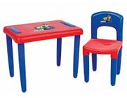 Mesa Mesinha Atividades Max Infantil Com Cadeira Azul - Magic Toys