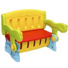 Mesa Mesinha Infantil Plástico 3 em 1 Banco Baú Cadeira Importway IWMI-3X1 Colorido