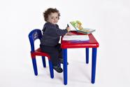Mesa Mesinha Infatil Criança Menino Com Cadeira