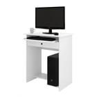 Mesa Mesinha Multiuso Com Gaveta Escritório PC Computador Home Office Notebook Pratica Branco - EJ