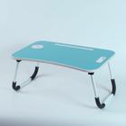 Mesa notebook dobravel home office bandeja sofa cama multiuso suporte porta copo azul