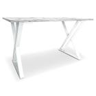 Mesa P/ Escritório Jantar Gamer Tampo 1,00x0,60 Qatar Branco/Vulcano