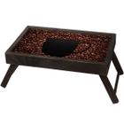 Mesa Para Café da Manhã Bandeja de Café na Cama com Pés Retráteis Madeira Pinus Stolf