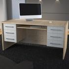 MESA PARA Computador 6 GAVETAS 100% MDF 1291 MARFIM AREIA/BRANCO TX - FOSCARINI