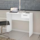 Mesa Para Computador Escrivaninha Home Office Estudos Pequena 1 Gaveta Escritório Quarto Branca - Notável
