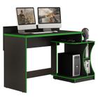 Mesa para Computador Gamer Preto Verde - Valdemóveis