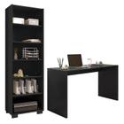 Mesa para Computador Gávea e Livreiro Office Preto Trama - Móveis Leão - MOVEIS LEAO