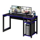 Mesa Para Computador Notebook Gamer ME4152 Preto/Azul - Tecno Mobili