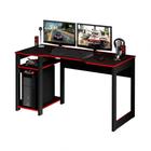 Mesa Para Computador Notebook Gamer Me4152 Preto/vermelho - TECNO MOBILI