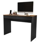 Mesa Para Computador PC Escrivaninha Home Office 2 Gavetas Multiuso Mesinha Estudo Trabalho Canto Escritório Quarto Basic - Preto/Freijó - RPM