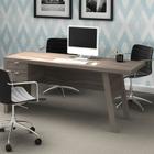 Mesa para escritório 2 gavetas me4122 carvalho/pés fendi - tecno mobili