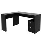 Mesa Para Escritório 2 Gavetas Me4129 Preto - Tecno Mobili