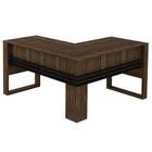Mesa para Escritório Angular ME4145 Nogal/Preto Tecnomobili