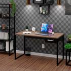 Mesa Para Escritório Diretor Estilo Industrial 135cm com Gaveta