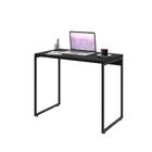 Mesa Para Escritório e Home Office Industrial Aspen 90 cm C01 Onix - Lyam Decor