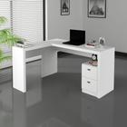 Mesa para Escritório em L 2 Gavetas Me4129 Tecno Mobili