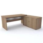 Mesa para Escritório em L Diretor com Balcão 160 x 70 cm ML1600PE50