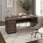 Mesa para Escritório em Tamburato com 6 Gavetas