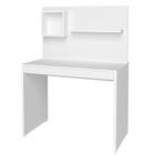 Mesa Para Escritório Escrivaninha com Painel Home Office First A02 Branco - Lyam Decor