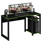 Mesa para Escritório Home Office Gamer ME4152 MDP Preto/Verde G69 - Gran Belo