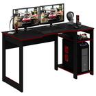 Mesa para Escritório Home Office Gamer ME4152 MDP Preto/Vermelho G69 - Gran Belo