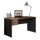 Mesa para Escritório Studio 1.3 com Gavetas Argan Preto Tex Caemmun