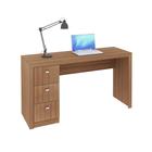 Mesa para Home Office com 03 Gavetas ME4102 Amêndoa - Tecno Mobili