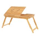 Mesa para Laptop SONGMICS de Bambu com Gaveta - 21,7 x 13,8 Polegadas