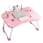 Mesa Para Notebook Home Office Com Us Dobravel Portatil Rosa