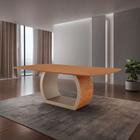 Mesa Para Sala De Jantar Ellis 180cm Madeira Moderna Mobília Cinamomo Com Champanhe-cinamomo Imbuia