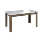 Mesa para Sala de Jantar Fixa 1500x780 Ameixa Negra/Branco - Móveis Canção