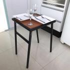 Mesa Pequena Quadrada Para Cozinha Ou Sacada De Apartamento - Metalcromo