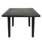 Mesa Plástica 90cm Desmontável Preta Quadrada