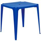 Mesa Plastica Quadrada Azul Mor 70 Cm X 70 Cm X 70,5 Cm