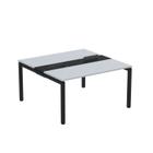 Mesa Plataforma Dupla com Pé de Aço para Coworking 140x140/2p Pdc14/14/2p