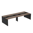 Mesa Plataforma Dupla para 4 Lugares para Coworking 120x120/4p Walnut/Preto