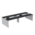 Mesa Plataforma Dupla para 4 Lugares para Coworking 160x120/4p Preto/Cinza