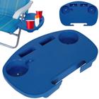 Mesa Portatil para Cadeira de Praia com Porta Copos Azul Mor