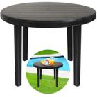 Mesa Redonda Plastica Desmontavel Preta 94 Cm Arqplast