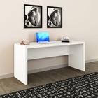 Mesa Reta Escrivaninha Escritório Home Office 163cm Branco