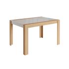 Mesa Retangular para Sala De Jantar 130x90 Tampo De MDF Grace Cimol Nature/Off White