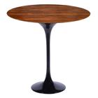 Mesa Saarinen Lateral Oval Pau Ferro 57x38cm - Base Preta - mgsaarinen