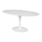 Mesa Saarinen Oval Carrara 160x90cm - Base Branca - mgsaarinen